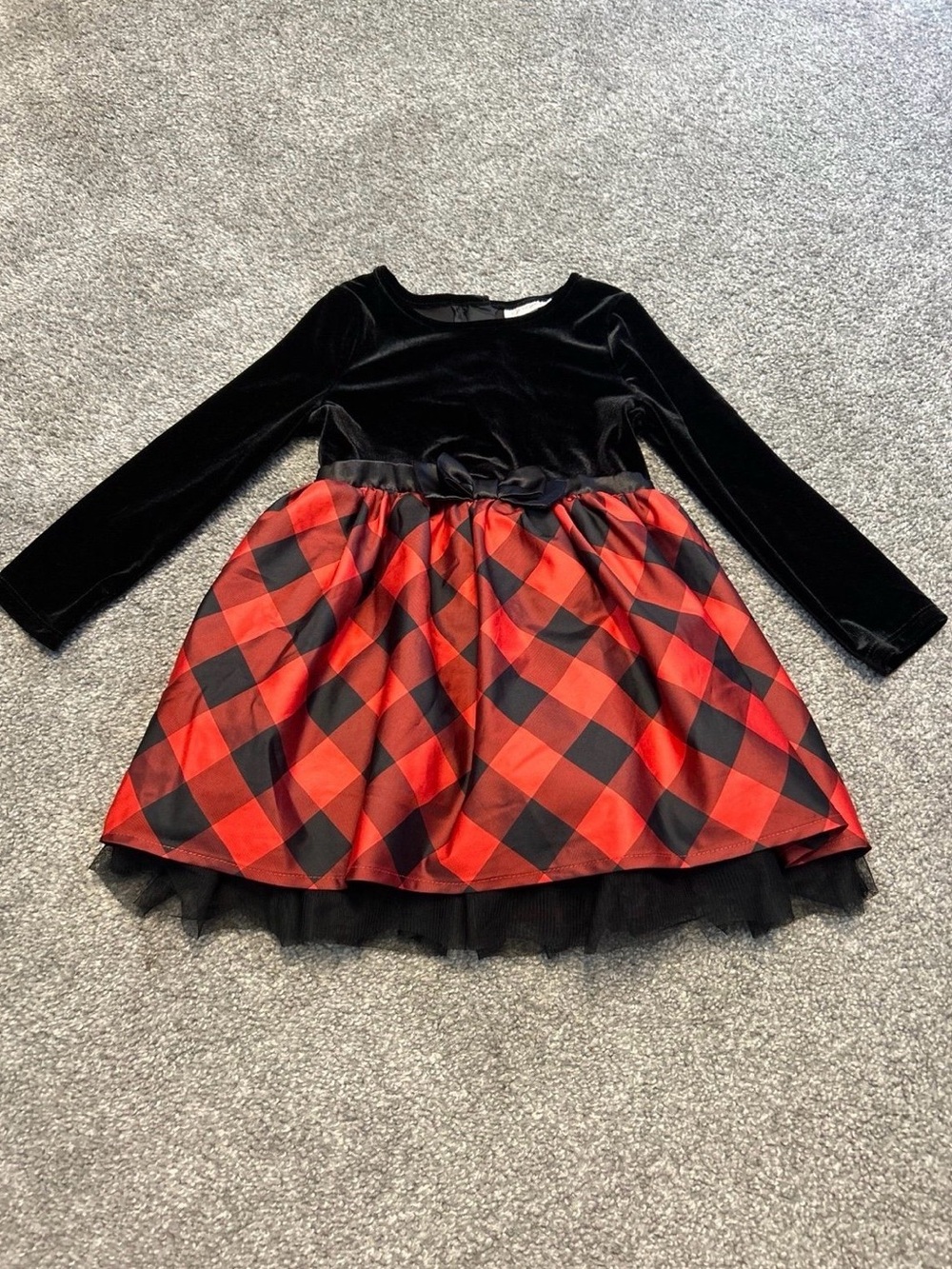 Cat & Jack Black Velvet Dress Top for Toddler